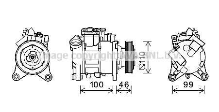 AVA QUALITY COOLING Компрессор, кондиционер BWK489